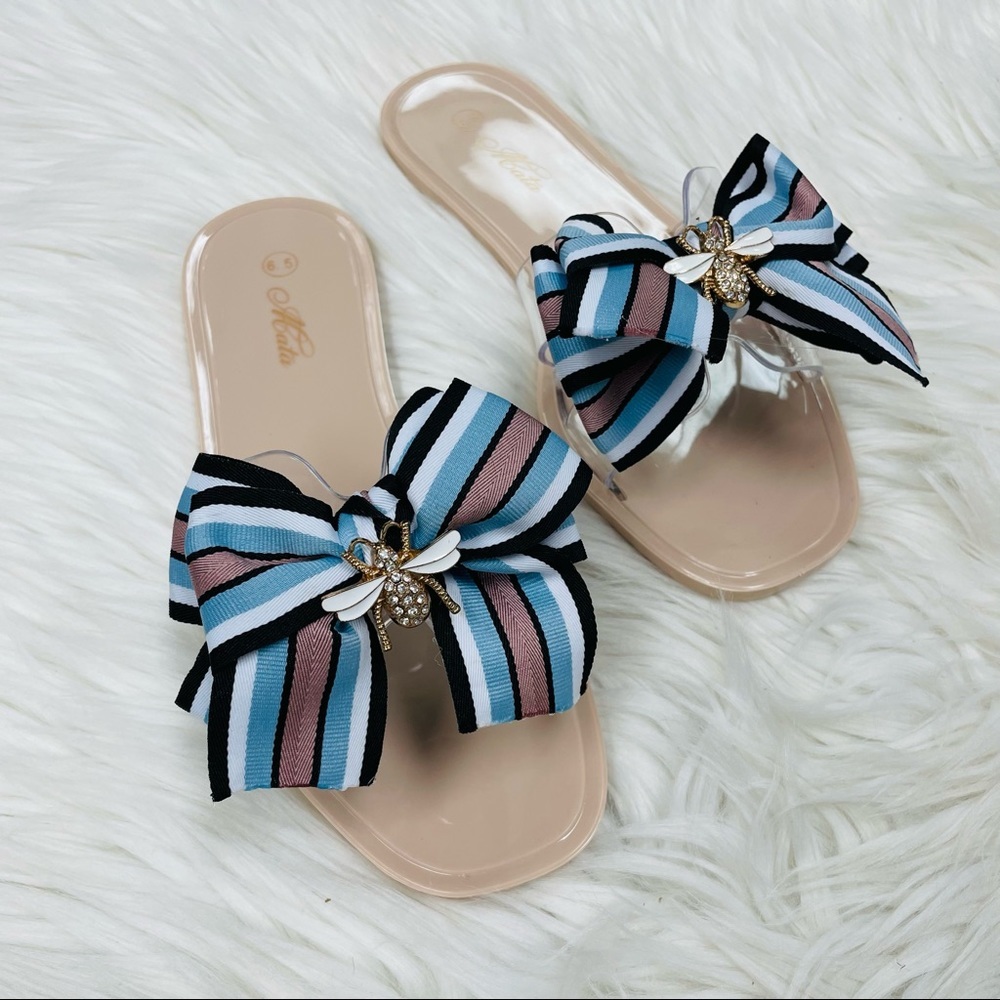 Nude jelly bee bow sandal - Picture 5 of 8